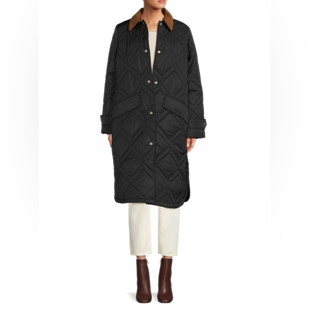 NWTs Barbour Bonnie Quilted Jacket. Black. Size 8 US (12 UK). - Picture 12 of 12